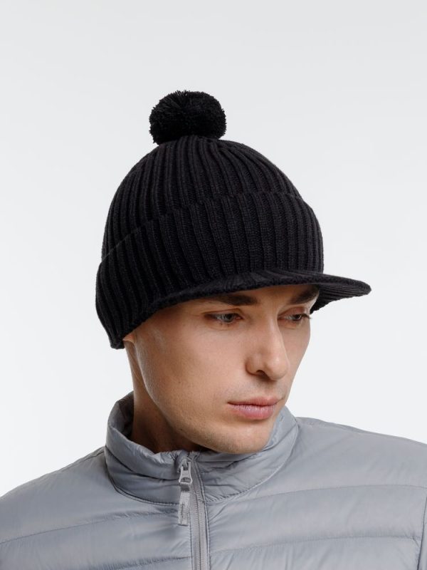 Вязаная шапка с козырьком Peaky — изображение 6