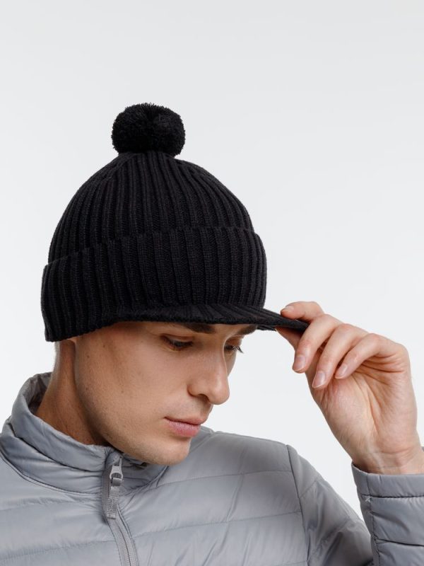 Вязаная шапка с козырьком Peaky — изображение 7