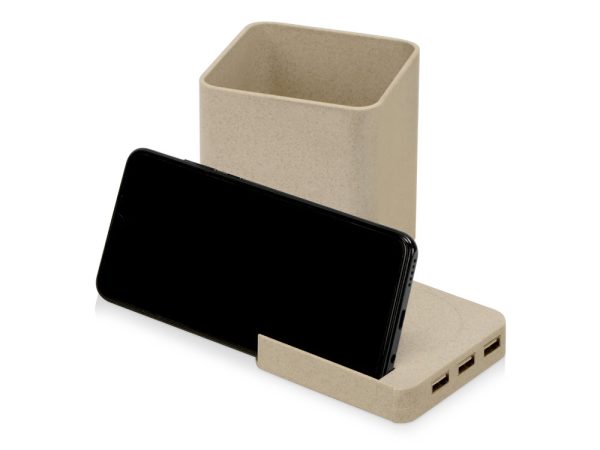 Настольный органайзер Cubic с функциями USB-хаба и беспроводной зарядки — изображение 5