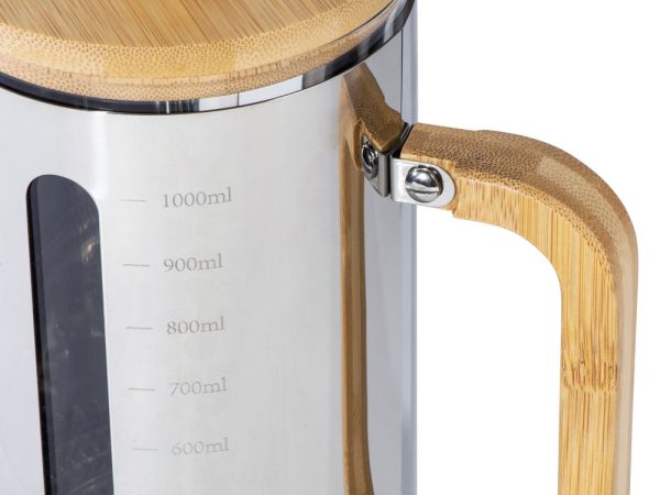 Френч-пресс в стальном корпусе и ручкой из бамбука «Coffee break» — изображение 5