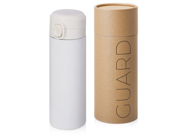 Вакуумная термокружка c кнопкой «Guard», soft-touch, 400 мл, тубус