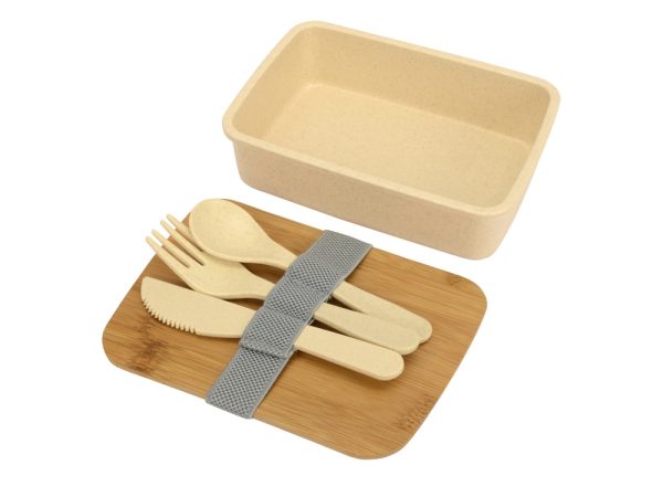 Ланч-бокс «Lunch» из пшеничного волокна с бамбуковой крышкой — изображение 2