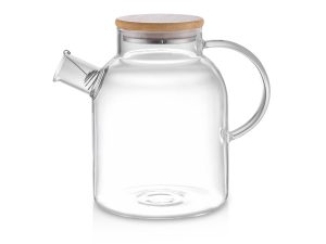 Стеклянный чайник с бамбуковой крышкой «Sencha M»
