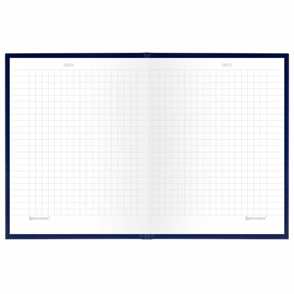 Блокнот МАЛЫЙ ФОРМАТ 110х147 мм, А6, 80 л., твердый, клетка, BRAUBERG "Minimal", синий, 116447 — изображение 5
