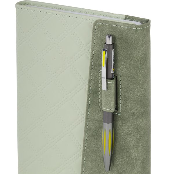 Ежедневник недатированный А5 145х215 мм, BRAUBERG "Stitch", под кожу, магнит, 160 л., оливковый, 116588 — изображение 7
