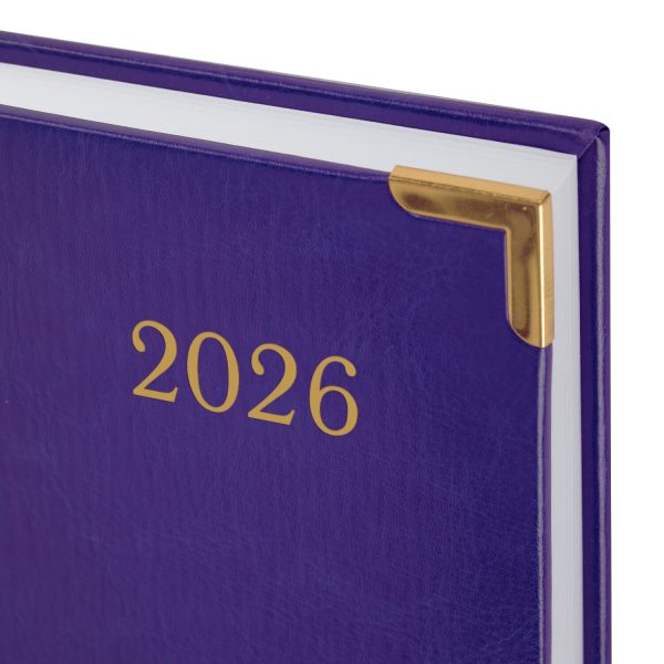Ежедневник датированный 2026, А5, 138x213 мм, BRAUBERG "Senator", под кожу, фиолетовый, 117093 — изображение 3
