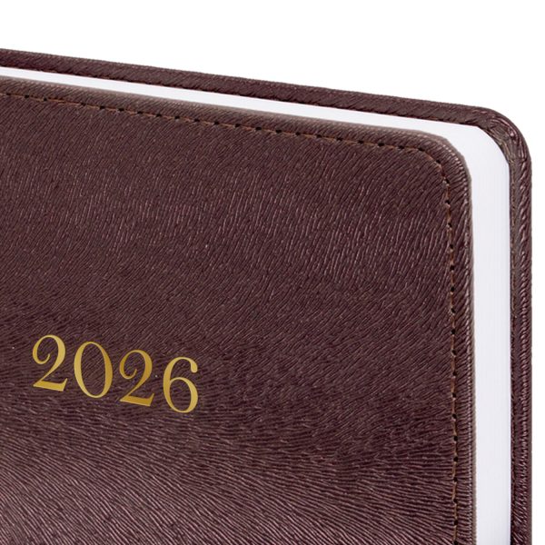 Ежедневник датированный 2026 А5 138х213 мм, BRAUBERG "Elegant", под кожу, застежка, бордовый, 117367 — изображение 3