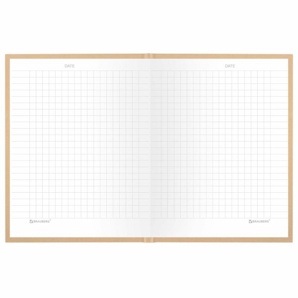 Блокнот МАЛЫЙ ФОРМАТ 110х147 мм, А6, 80 л., твердый, клетка, BRAUBERG "Minimal", бежевый, 116446 — изображение 5
