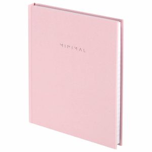 Блокнот МАЛЫЙ ФОРМАТ 110х147 мм, А6, 80 л., твердый, клетка, BRAUBERG "Minimal", розовый, 116449