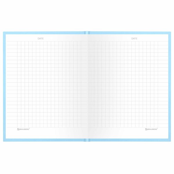 Блокнот МАЛЫЙ ФОРМАТ 110х147 мм, А6, 80 л., твердый, клетка, BRAUBERG "Minimal", голубой, 116450 — изображение 5