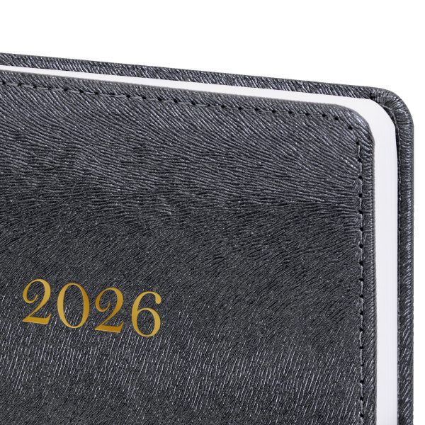 Ежедневник датированный 2026 А5 138х213 мм, BRAUBERG "Elegant", под кожу, застежка, черный, 117368 — изображение 3