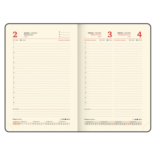 Ежедневник датированный 2026, А5, 143х218 мм, BRAUBERG "Journal", под кожу, застежка, держатель для ручки, органайзер, красный, 117380 — изображение 13