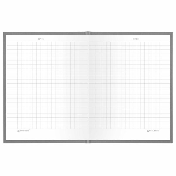 Блокнот МАЛЫЙ ФОРМАТ 110х147 мм, А6, 80 л., твердый, клетка, BRAUBERG "Minimal", серый, 116445 — изображение 5