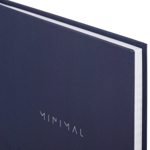 Блокнот А5 134х206 мм, 80 л., твёрдый, клетка, BRAUBERG "Minimal", синий, 116439 — изображение 4