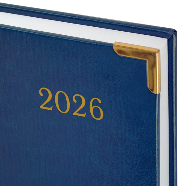 Ежедневник датированный 2026, А5, 138x213 мм, BRAUBERG "Senator", под кожу, синий, 117091 — изображение 3