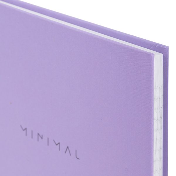 Блокнот А5 134х206 мм, 80 л., твёрдый, клетка, BRAUBERG "Minimal", сиреневый, 116440 — изображение 4