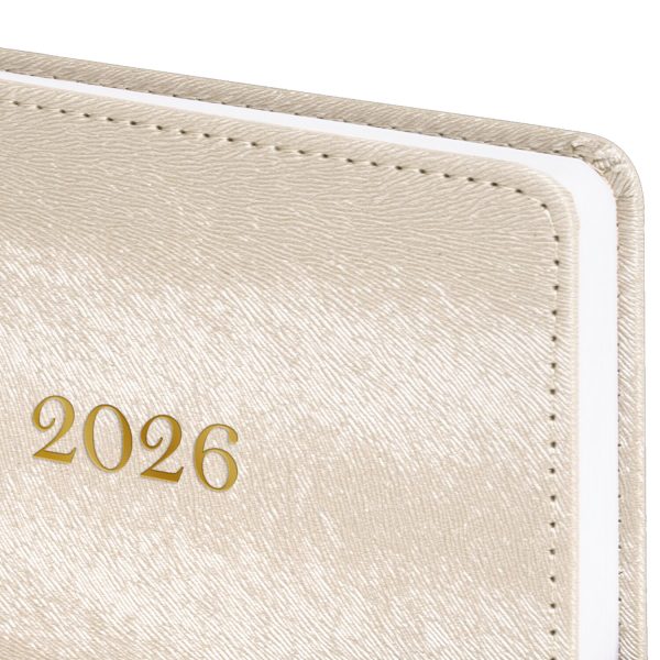 Ежедневник датированный 2026 А5 138х213 мм, BRAUBERG "Elegant", под кожу, застежка, бежевый, 117369 — изображение 3