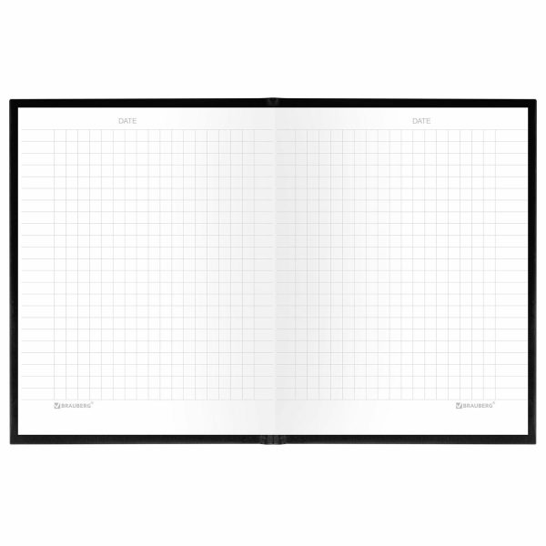 Блокнот МАЛЫЙ ФОРМАТ 110х147 мм, А6, 80 л., твердый, клетка, BRAUBERG "Minimal", черный, 116444 — изображение 5