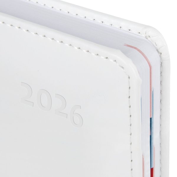 Ежедневник датированный 2026 А5 148х218 мм, GALANT "White", под кожу, белый, 117494 — изображение 4