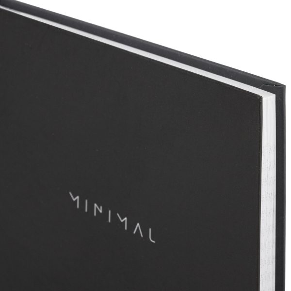 Блокнот А5 134х206 мм, 80 л., твёрдый, клетка, BRAUBERG "Minimal", черный, 116436 — изображение 4