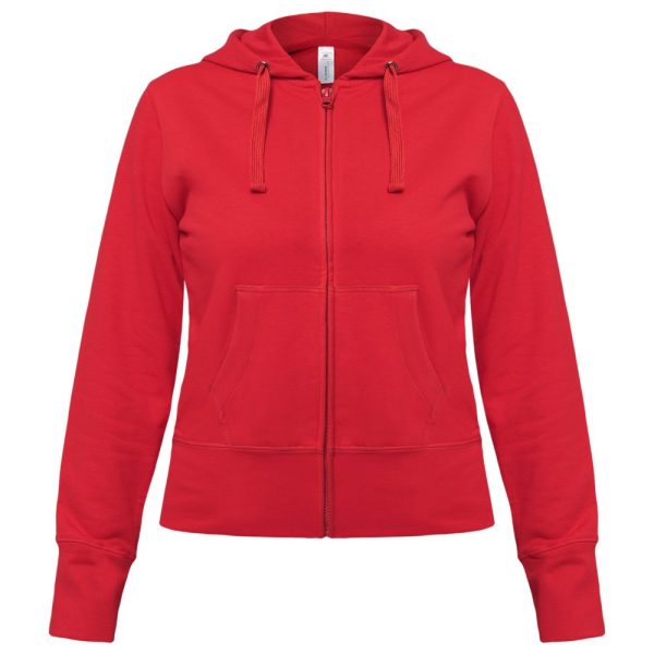 Толстовка женская Hooded Full Zip красная
