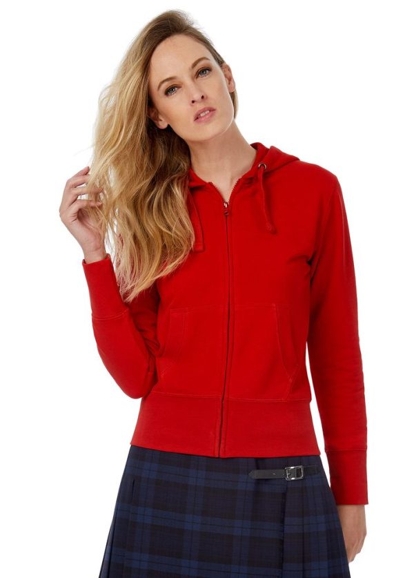Толстовка женская Hooded Full Zip ярко-синяя — изображение 5