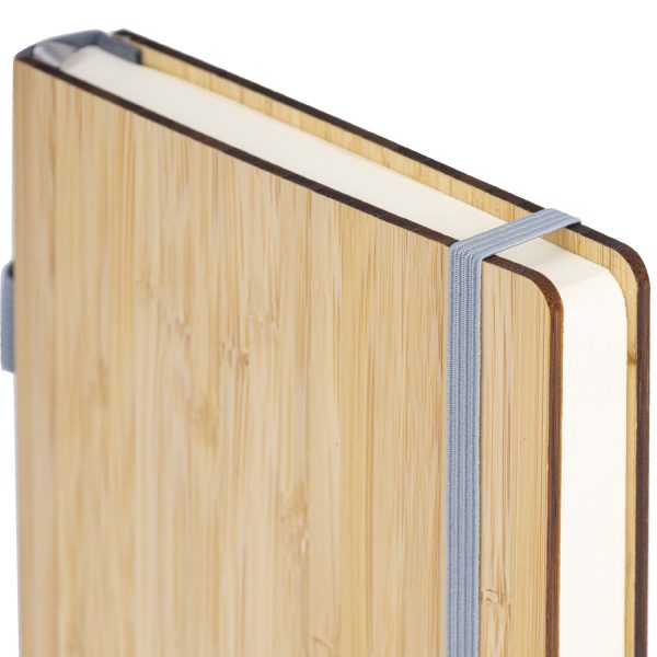 Ежедневник недатированный, А5, 145х213 мм, BRAUBERG "Bamboo", резинка-фиксатор, держатель для ручки, 160 л., бамбук, 117137 — изображение 4