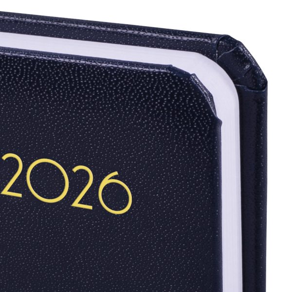 Ежедневник датированный 2026, МАЛЫЙ ФОРМАТ 100х150 мм, А6, BRAUBERG "Select", балакрон, темно-синий, 117259 — изображение 4