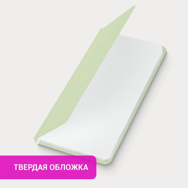 Еженедельник недатированный с резинкой 171х93 мм, BRAUBERG, твердый, 64 л., "Minimal", зеленый, 116314 — изображение 15