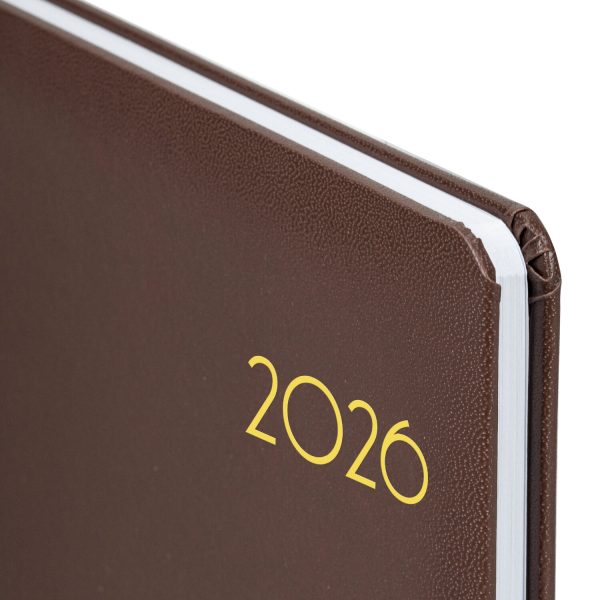 Еженедельник датированный 2026, А5, 145х215 мм, BRAUBERG "Select", балакрон, коричневый, 117183 — изображение 4