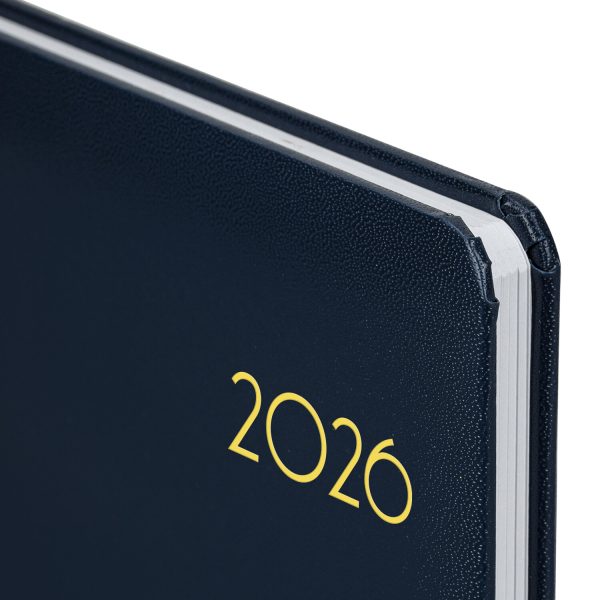 Еженедельник датированный 2026, А5, 145х215 мм, BRAUBERG "Select", балакрон, темно-синий, 117181 — изображение 4