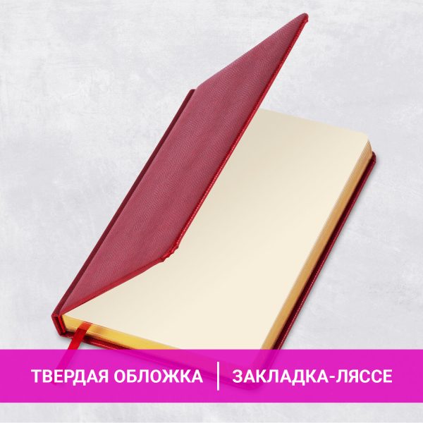 Ежедневник недатированный А5 138х213 мм BRAUBERG "Iguana" под кожу, 160 л., красный, 125092 — изображение 13