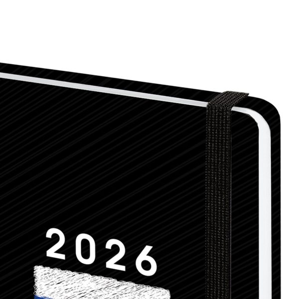 Ежедневник датированный 2026 с резинкой 145х203 мм, А5, BRAUBERG, твердый, "Россия", 117332 — изображение 4