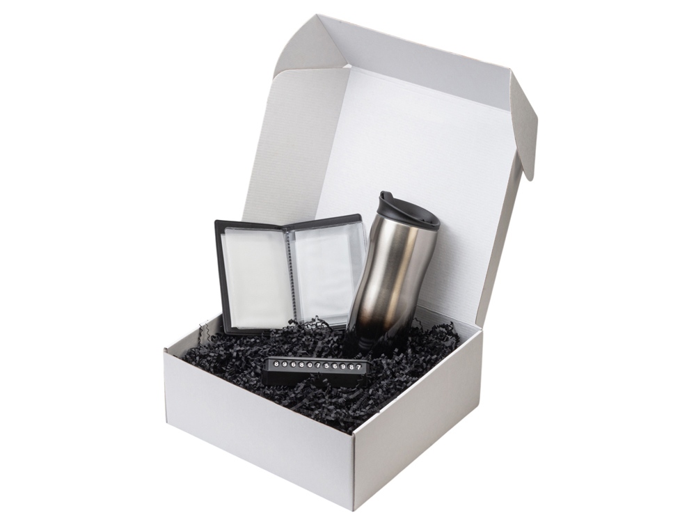 Подарочный набор  «Vice» с термокружкой, парковочной визиткой и обложкой для документов Подарочный набор  «Vice» с термокружкой, парковочной визиткой и обложкой для документов — изображение 3