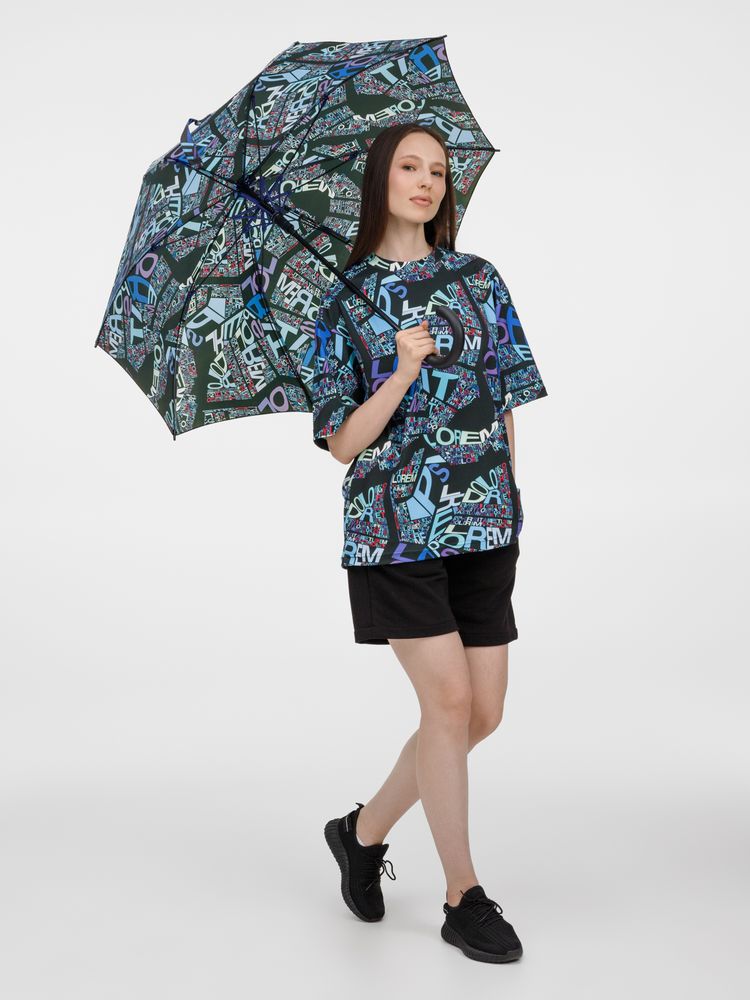 Зонт-трость Undercolor с полной запечаткой на заказ Зонт-трость Undercolor с полной запечаткой на заказ — изображение 9