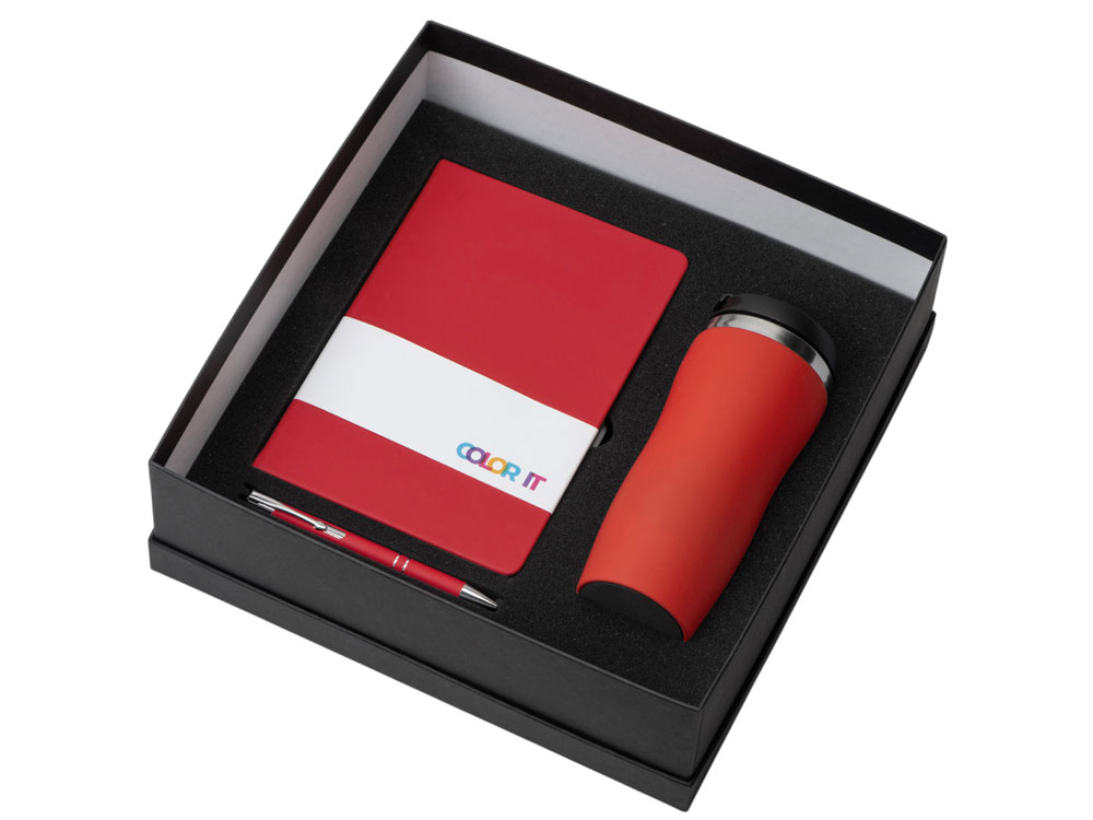 Подарочный набор "Color it" с блокнотом, металлической ручкой и термокружкой Подарочный набор "Color it" с блокнотом, металлической ручкой и термокружкой — изображение 2