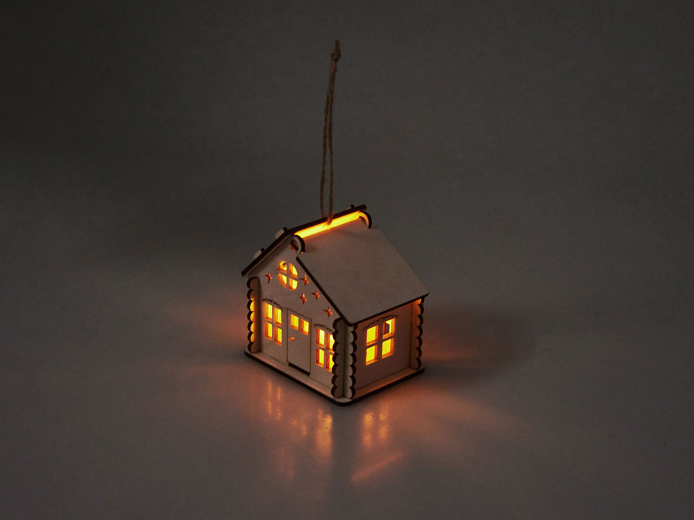 Деревянная подвеска на елку с подсветкой «Lumihut» Деревянная подвеска на елку с подсветкой «Lumihut» — изображение 2