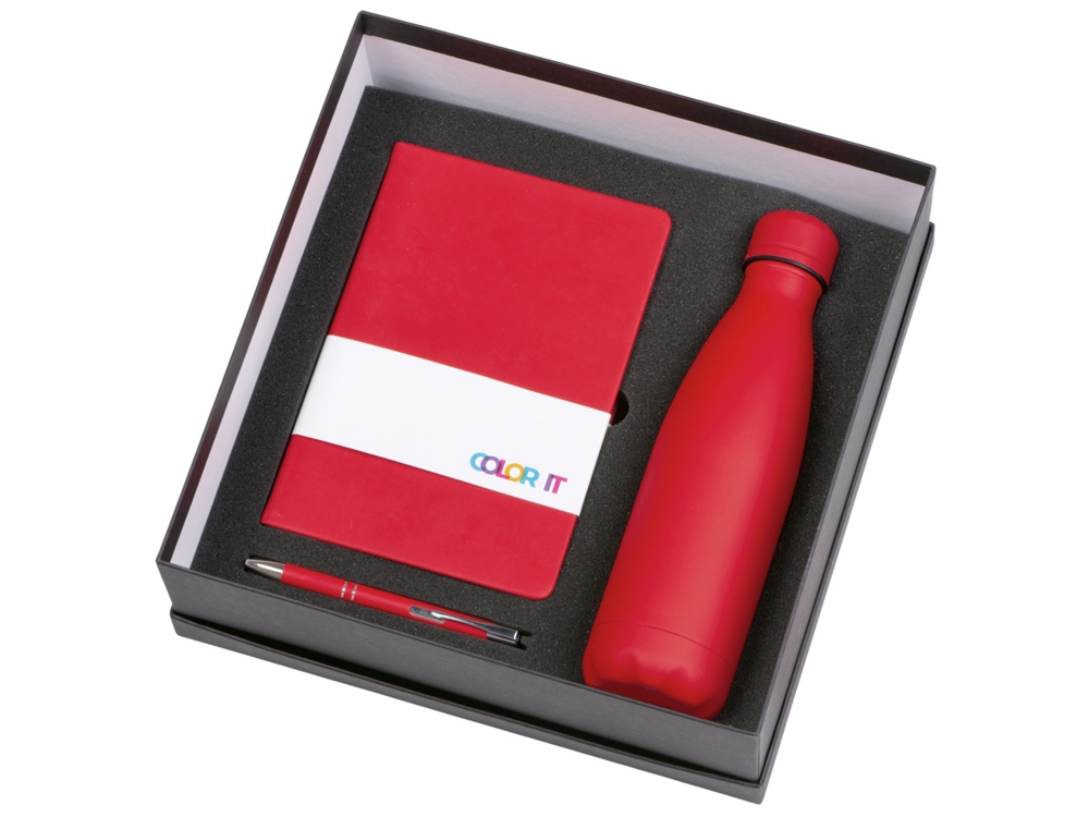 Подарочный набор "Color it" с блокнотом, металлической ручкой и термобутылкой Подарочный набор "Color it" с блокнотом, металлической ручкой и термобутылкой — изображение 2