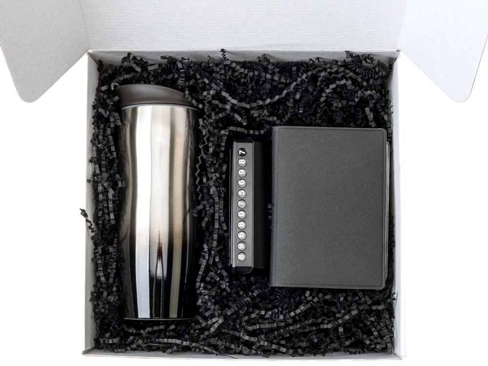 Подарочный набор  «Vice» с термокружкой, парковочной визиткой и обложкой для документов Подарочный набор  «Vice» с термокружкой, парковочной визиткой и обложкой для документов — изображение 4