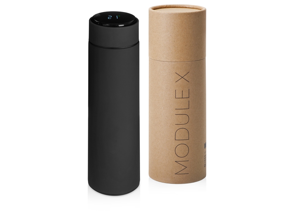 Вакуумный термос «Module X» с индикатором температуры и медной изоляцией, 500 мл, крафтовый тубус Вакуумный термос «Module X» с индикатором температуры и медной изоляцией, 500 мл, крафтовый тубус