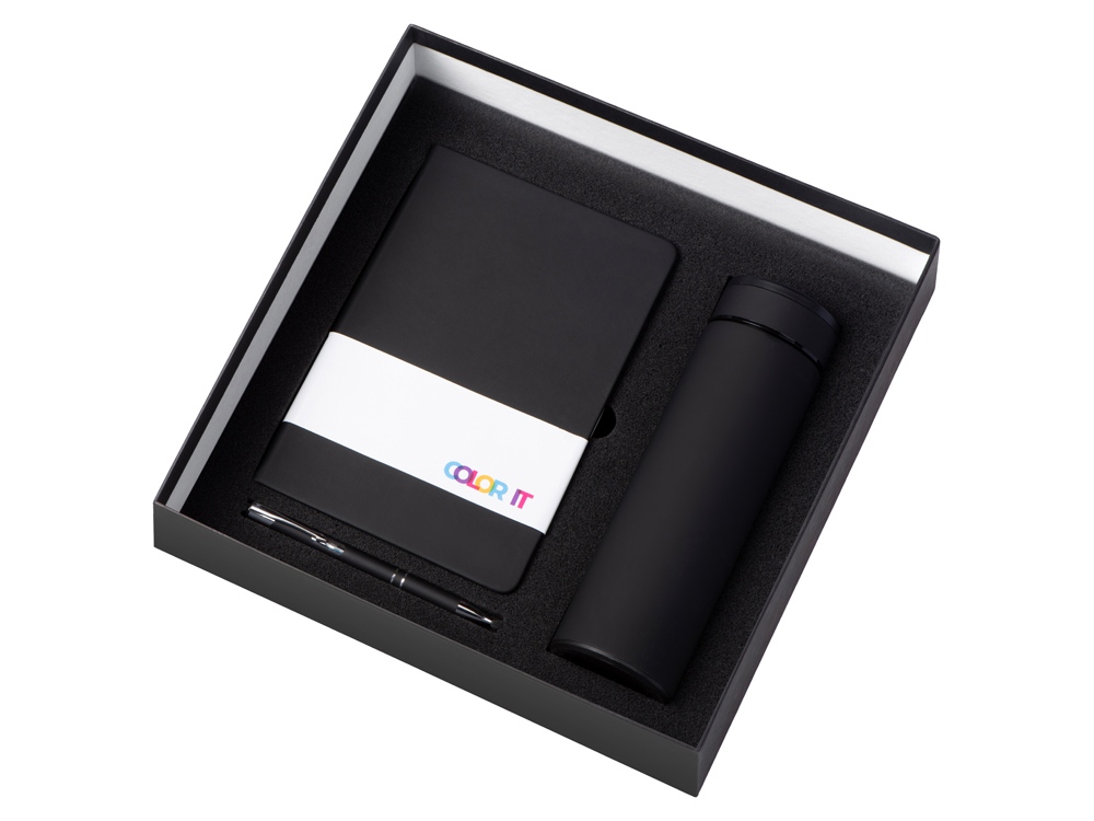 Подарочный набор "Color it" с блокнотом, металлической ручкой и термосом Подарочный набор "Color it" с блокнотом, металлической ручкой и термосом — изображение 2