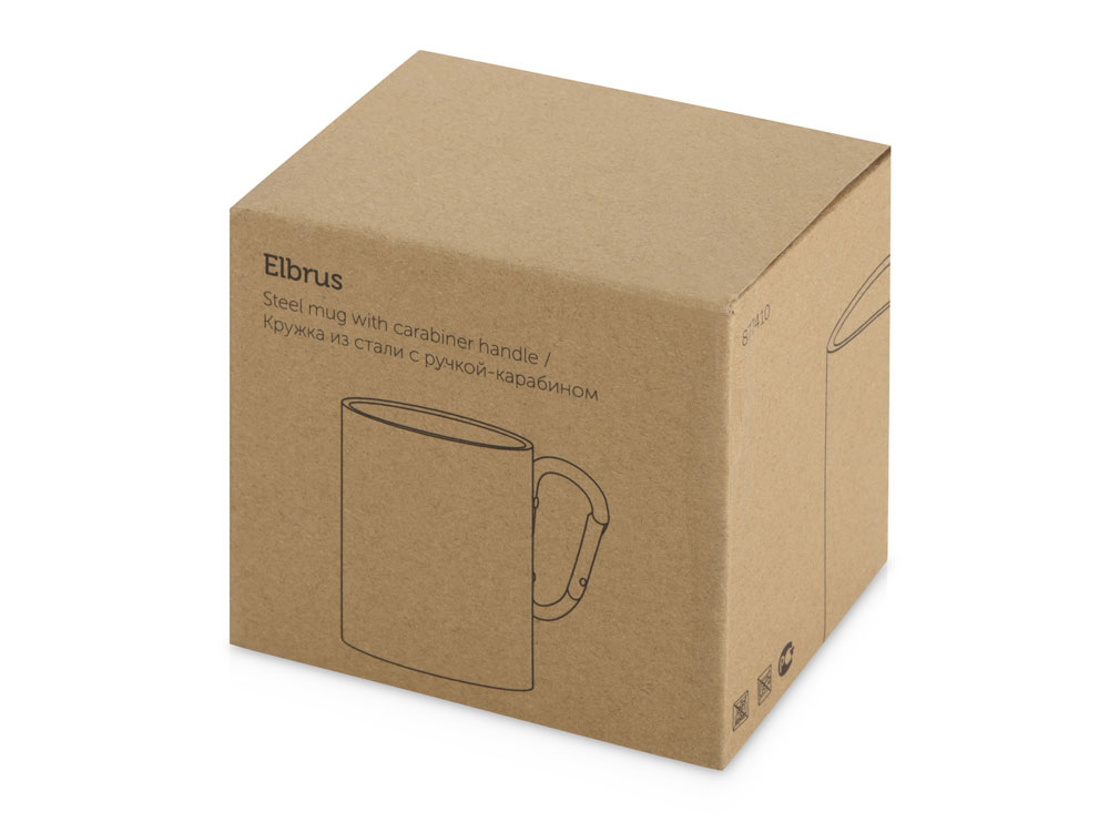 Кружка из стали с ручкой-карабином «Elbrus» Кружка из стали с ручкой-карабином «Elbrus» — изображение 5