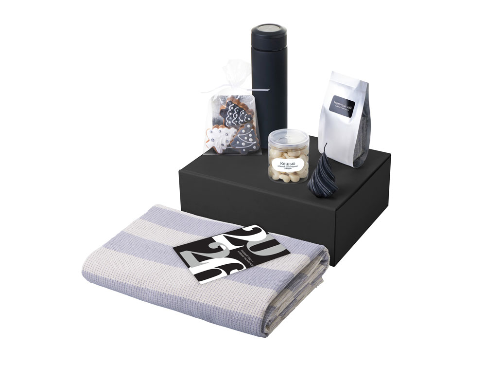 Подарочный набор «Re:Warm» с пледом, термосом и свечой Подарочный набор «Re:Warm» с пледом, термосом и свечой — изображение 2