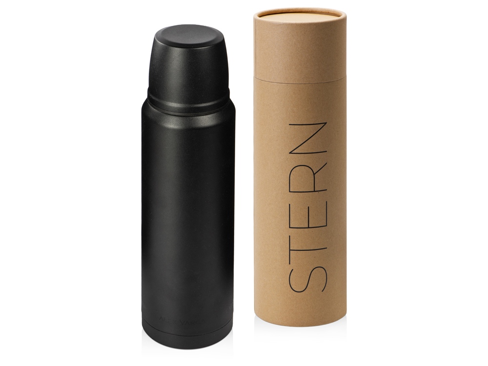 Вакуумный термос с медной изоляцией «Stern», крафтовый тубус, 1000 мл - черный Вакуумный термос с медной изоляцией «Stern», крафтовый тубус, 1000 мл - черный