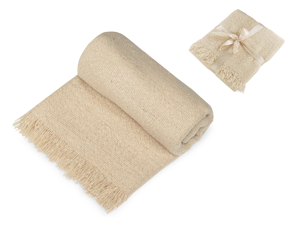 Плед акриловый «Mohair» - бежевый