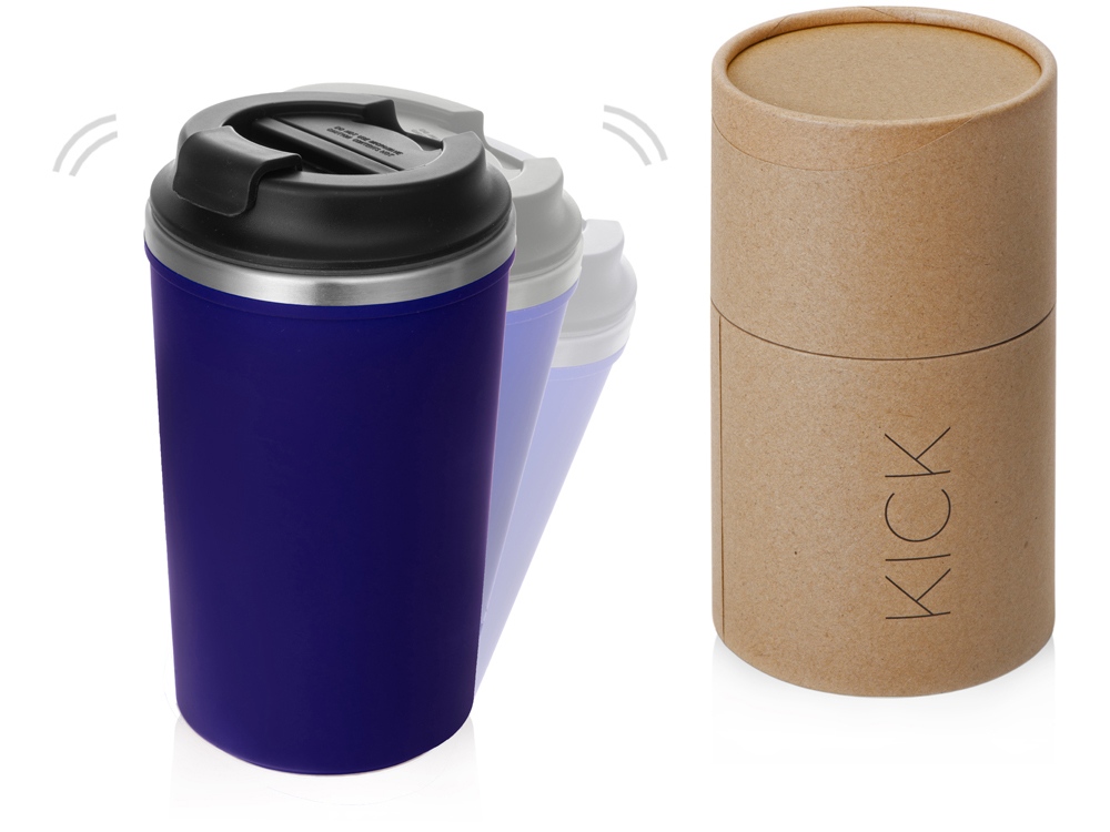 Герметичная термокружка на присоске «Kick», 350 мл - синий