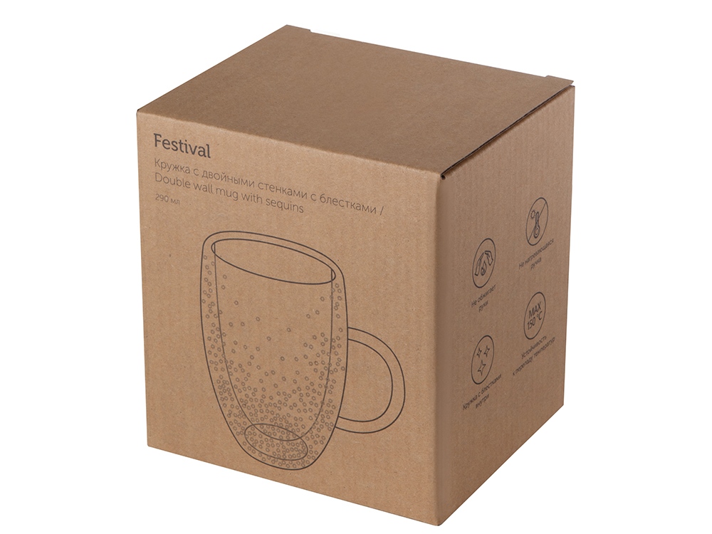 Кружка с двойными стенками с блестками «Festival» Кружка с двойными стенками с блестками «Festival» — изображение 8