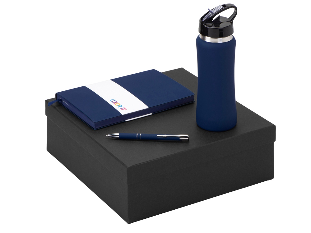 Подарочный набор "Color it" с блокнотом, металлической ручкой и бутылкой Подарочный набор "Color it" с блокнотом, металлической ручкой и бутылкой