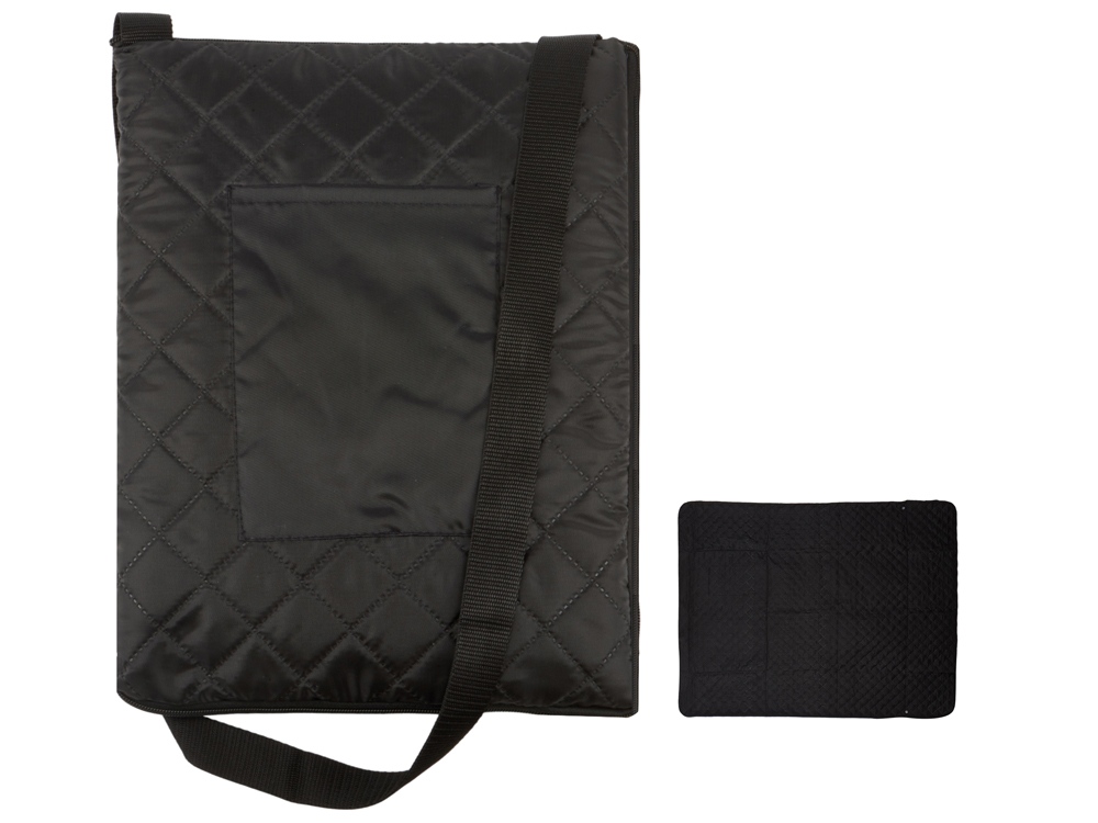 Плед для пикника «Ridge» 115 х 140 см - черный Плед для пикника «Ridge» 115 х 140 см