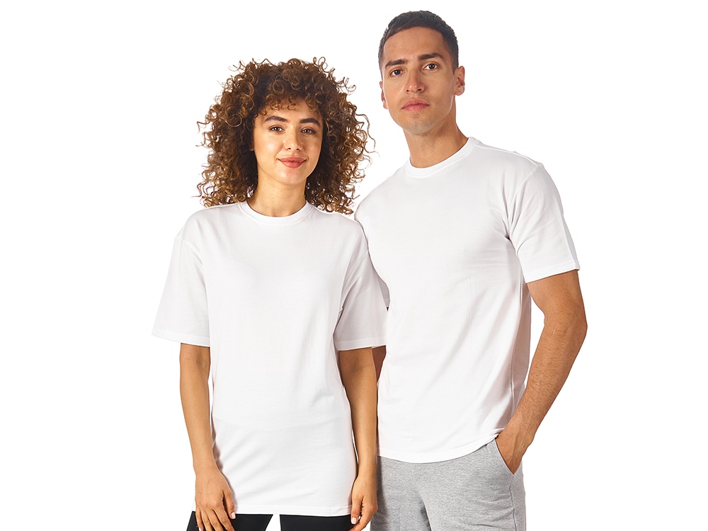 Футболка из френч терри «Warsaw», унисекс - L, белый